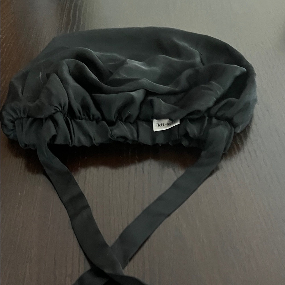 Kitsch Black Satin Hair Bonnet